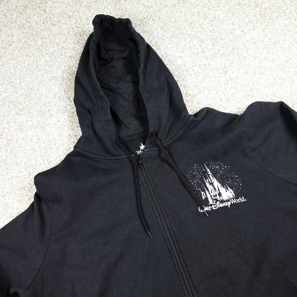 Disney Parks Walt Disney World Black Full Zip Hoodie Sweatshirt Women 3X